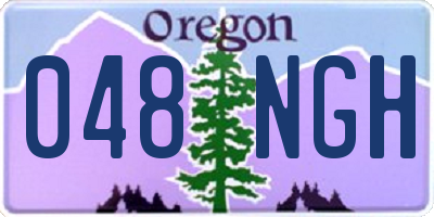 OR license plate 048NGH