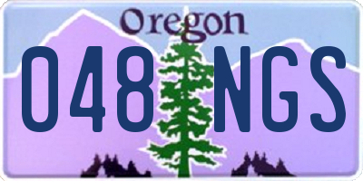 OR license plate 048NGS