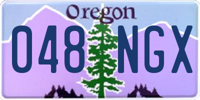 OR license plate 048NGX