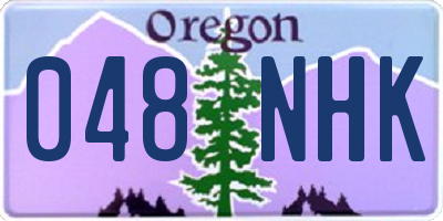 OR license plate 048NHK