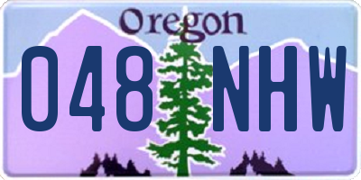 OR license plate 048NHW