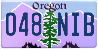 OR license plate 048NIB