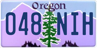 OR license plate 048NIH