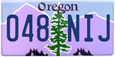 OR license plate 048NIJ
