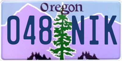 OR license plate 048NIK