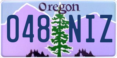 OR license plate 048NIZ