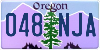 OR license plate 048NJA