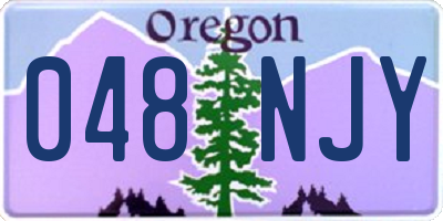 OR license plate 048NJY
