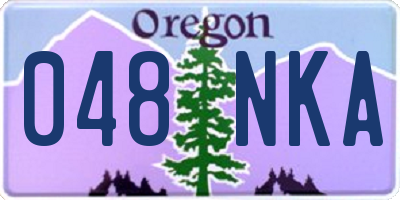 OR license plate 048NKA