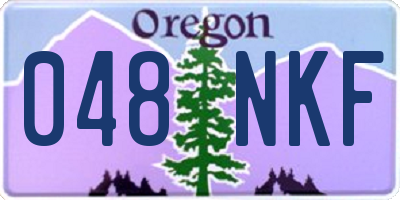 OR license plate 048NKF
