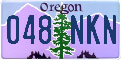 OR license plate 048NKN