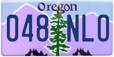 OR license plate 048NLO