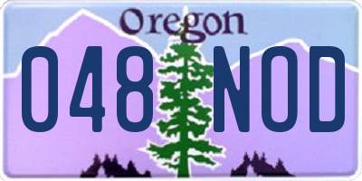 OR license plate 048NOD