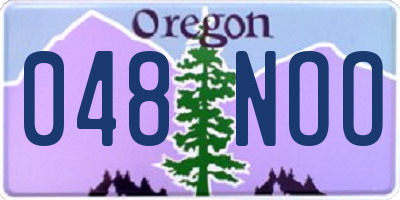 OR license plate 048NOO