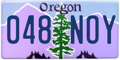 OR license plate 048NOY