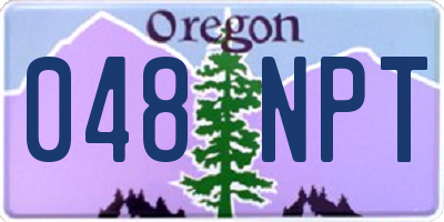 OR license plate 048NPT