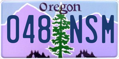 OR license plate 048NSM