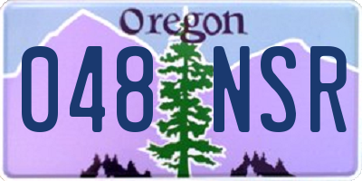 OR license plate 048NSR