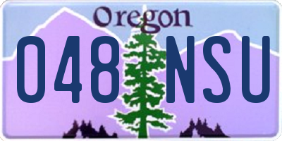 OR license plate 048NSU