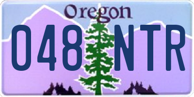 OR license plate 048NTR
