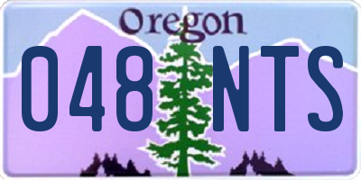 OR license plate 048NTS