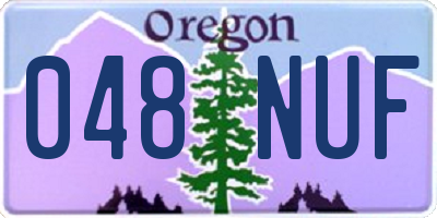 OR license plate 048NUF