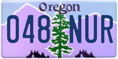 OR license plate 048NUR