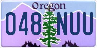 OR license plate 048NUU