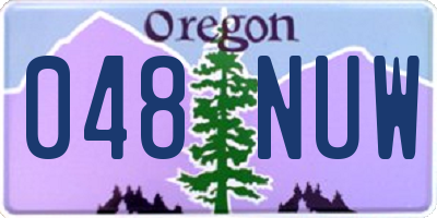 OR license plate 048NUW