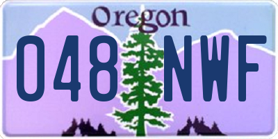 OR license plate 048NWF