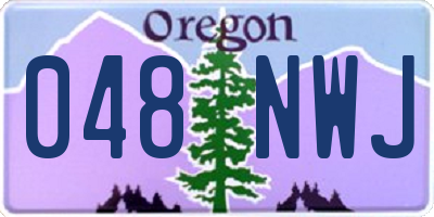 OR license plate 048NWJ