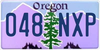 OR license plate 048NXP