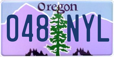 OR license plate 048NYL