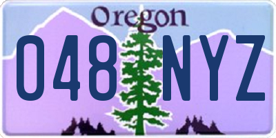 OR license plate 048NYZ