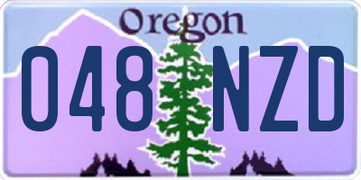 OR license plate 048NZD