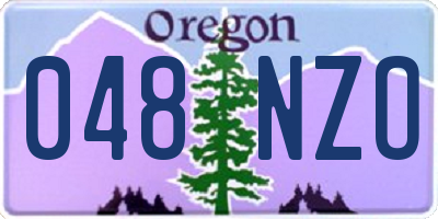 OR license plate 048NZO