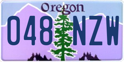 OR license plate 048NZW
