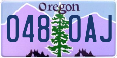 OR license plate 048OAJ