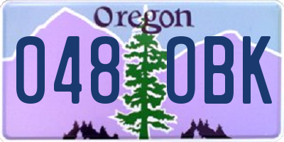 OR license plate 048OBK