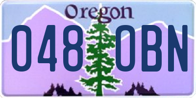 OR license plate 048OBN