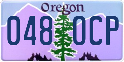 OR license plate 048OCP