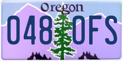 OR license plate 048OFS