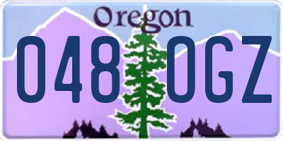 OR license plate 048OGZ