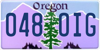 OR license plate 048OIG