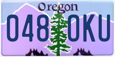 OR license plate 048OKU
