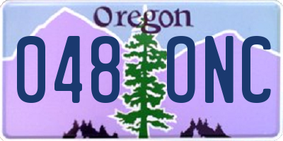 OR license plate 048ONC