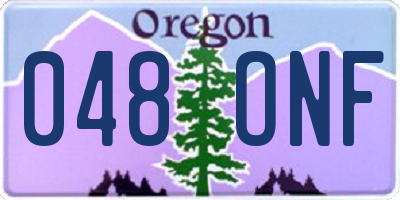 OR license plate 048ONF