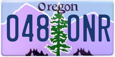 OR license plate 048ONR
