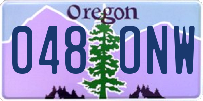 OR license plate 048ONW
