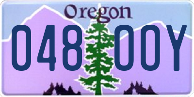 OR license plate 048OOY